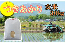 【令和7年産】 新米 10月中旬発送開始予定 つきあかり 玄米 30kg （10kg×3袋） ／ かきのうえ こめ 米 コメ お米 おこめ ご飯 ごはん げんまい おにぎり お弁当 仕送り お取り寄せ 産地直送 単一原料米 国産 国産米 東北 岩手県産 八幡平市産 おすすめ