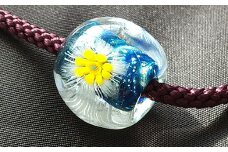 【 南部花とんぼ玉 】 ひも付き （ 宙花 ）／ とんぼ玉 アクセサリー ネックレス 一つだけ オンリーワン 蜻蛉玉 ガラス細工 一点物 工芸品 和装 小物 プレゼント ギフト 贈り物 誕生日 普段着 和服 かわいい 可愛い おしゃれ ファッション雑貨 キレイ きれい 綺麗 女性 彼女