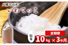【令和7年産】 新米 11月中旬発送開始予定 いわてっこ 精米 10kg （5kg×2袋） ×3ヶ月定期便 ／ 中沢農産 こめ 米 コメ お米 おこめ ご飯 ごはん 白米 白飯 おにぎり お弁当 仕送り お取り寄せ 産地直送 農家直送 単一原料米 国産 国産米 東北 岩手県産 八幡平市産 おすすめ 定期 定期便