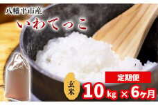 【令和7年産】 新米 11月中旬発送開始予定 いわてっこ 玄米 10kg （5kg×2袋） × 6ヶ月定期便 ／ 中沢農産 こめ 米 コメ お米 おこめ ご飯 ごはん げんまい おにぎり お弁当 仕送り お取り寄せ 産地直送 農家直送 単一原料米 国産 国産米 東北 岩手県産 八幡平市産 おすすめ 定期便 定期