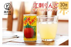 江刺りんごジュース 195ml×30缶 江刺産ジョナゴールド使用 ストレート果汁100％ [A0013]