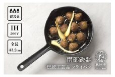 南部鉄器 フライパン 24cm 【OIGEN 作】 IH調理器 伝統工芸品 鉄フライパン キッチン用品 食器 日用品 調理器具 アウトドア キャンプ用品 [Z0024]