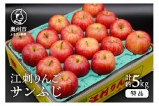 【数量限定】  江刺りんご サンふじ 5kg（14～20玉）特品 糖度14度以上 高級果物 ブランドフルーツ 林檎 フルーツ [AQ011]