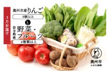 奥州市産りんごと岩手県産野菜セット【令和8年3月お届け】 林檎 フルーツ 野菜 詰め合わせ 冷蔵配送 離島配送不可 [AQ020]
