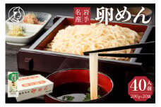 40人前 卵香るそうめん 「卵めん」 200g×20袋 計4kg 無添加 岩手名産 素麺 [K0025]
