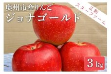 【スターファーム】 こだわり栽培の ジョナゴールド 厳選品 3kg 岩手県奥州市産りんご 産地直送 フルーツ [AY009]
