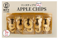 APPLECHIPS リンゴチップス 5個セット 1袋20g 江刺りんご 乾燥 甘さ 酸味 皮ごと 栄養 おやつ ペットにも [BW002]