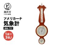【10月1日より価格改定】 アメリカーナ気象計 BM-717 温度計 湿度計 気圧計 計測器 感染症対策 気象病対策 天然木 クラシカル インテリア アナログ式 電池不要 壁掛け用 みずさわ気象計器 エンペックス [AJ056]
