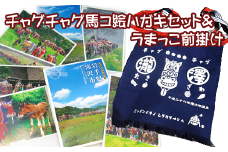 チャグチャグ馬コ絵ハガキセット＆うまっこ前掛け【滝沢市観光物産協会】 / 絵葉書 エプロン ウマ 馬