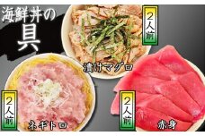 海鮮丼の具！ 赤身 2人前 & 漬けマグロ 2人前 & ネギトロ 2人前 ／ 刺身 まぐろ マグロ ねぎとろ 【十六家】