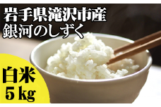 ＜令和６年産＞白米 銀河のしずく 5kg 【産直チャグチャグ】 ／ 米 精米 お米 岩手県産