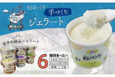 搾りたて牛乳で作る 松ぼっくり ジェラート 食べ比べ 80ml 6種 セット ／ 定番 人気 スイーツ デザート アイス アイスクリーム ミルク 牛乳 抹茶 チョコレート チョコ ブルーベリー ベリー ヨーグルト ごま 胡麻 ゴマ 味比べ 人気店 行列 お取り寄せ 詰め合わせ 詰合せ おすすめ