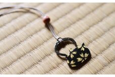 流工房 南部鉄&本金箔張 ペンダント 鉄瓶 ／ アクセサリー 南部鉄 金箔 体験チケット付き
