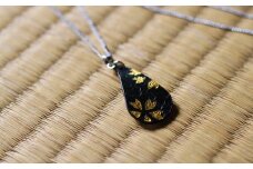 流工房 南部鉄&本金箔張 ペンダント 雫 ／ アクセサリー 南部鉄 金箔 体験チケット付き
