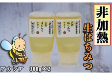 簗場養蜂場 非加熱 生はちみつ アカシア 300g 2本 ／ はちみつ 蜂蜜 ハチミツ 国産 【あねっこ】