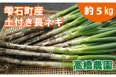 ＜令和６年産＞ 雫石町産 土付き長ネギ ５kg 【高橋農園】/ 長ねぎ 野菜 ねぎ ネギ