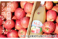 サンふじ リンゴジュース 1000ml 2本 ／ 果汁100％ ストレートジュース りんご 林檎 【谷地農園】