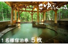 南網張ありね温泉 ゆこたんの森 1名様 宿泊券5枚セット ＜1泊2食付き＞【一般財団法人岩手県市町村職員健康福利機構】/  旅行 温泉 宿泊 連泊可