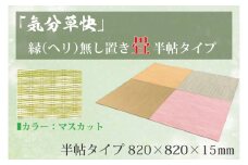 CF001 「気分草快」ヘリ無し置き畳　半帖タイプ【マスカット】