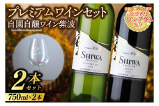 プレミアムワイン 2本セット ロゴ入りワイングラス入り (AL076)