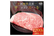 サーロインステーキ 6枚 1,200g (200g×6枚) いわて牛 岩手県 紫波町 牛肉 ステーキ 高級肉 黒毛和牛 ステーキ肉 食べ物 肉 お肉 和牛 牛肉 のし 熨斗対応 ギフト 贈答 お歳暮 内祝い (DV017)
