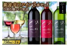 紫波辛口ワイン３本セット【メルロー・メルローロゼ・リースリングリオン】 (AL085) 自園自醸ワイン 岩手県 紫波町産ぶどう 100％使用 日本ワイン 辛口 赤ワイン セット