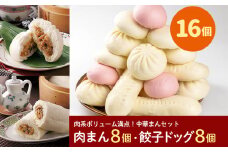フタバ食品　肉系ボリューム満点中華まんセット　肉まん＆餃子ドッグ　計16個　1.9kg　
