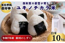 【令和7年度産】ユキノチカラ米　銀河のしずく　白米10kg