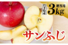 【先行予約】令和6年産 りんご サンふじ 贈答用 3kg 岩手県 金ケ崎町産 12月上旬発送開始