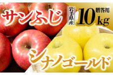 【先行予約】令和6年産 りんご サンふじ×シナノゴールド 贈答用 10kg 岩手県 金ケ崎町産 12月上旬発送開始