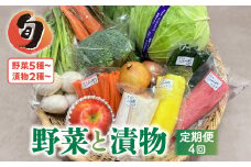 【3ヶ月に1回定期便/計4回配送】季節の野菜と漬物詰め合わせ セット 野菜と果物5品以上 漬物2種以上 旬 季節 おまかせ 詰め合わせ 岩手県 金ケ崎町