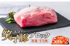 豚肉 ブロック モモ 小分け 真空パック 冷凍 1kg (500g×2) 笑子豚 豚モモ モモ肉 豚煮 岩手県 金ケ崎町