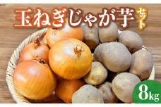 【8月下旬〜9月中旬発送】たまねぎ じゃがいも 各4kg（計8kg）セット 野菜 玉ねぎ じゃが芋 ジャガイモ 詰め合わせ 常備菜 岩手県 金ケ崎町