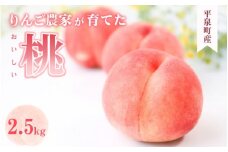 昨年夏人気NO.1 ≪2025年8月～発送≫ 平泉町産 桃 約2.5kg (7～10玉) 品種おまかせ  「おどろき・川中島白桃・ まどか」 からお届け / 桃 もも モモ 白桃 フルーツ 甘い 大文字りんご園 【dma501-r-2d5A】