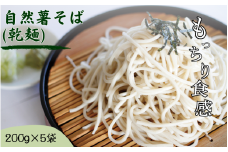 自然薯そば（乾麺）200g×5袋   岩手県産 蕎麦 じねんじょ めんつゆ 年越しそば 麺 麺類 