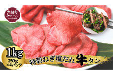 特製ねぎ塩だれ牛タン 1kg(250g×4パック)小分け