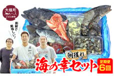 【定期便6回】朝獲れ海の幸セット（旬の鮮魚、海藻などの詰合せ）鮮魚 詰め合わせ 海鮮 魚介 魚貝 新鮮 旬 お楽しみ