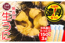 【令和8年発送先行予約】【2026年5月より発送】岩手三陸生うに牛乳瓶入150g×3本【19】 