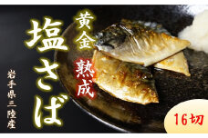 【黄金熟成】 塩さば 個包装 約60g×16切 計約960g【15】  