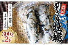《R6年12月～R7年6月発送》剝き身牡蠣300g×2パック【三陸やまだ漁協】【配送指定不可】【沖縄・離島配送不可】岩手県山田町 海産品 三陸産 かき カキフライ 牡蠣鍋 YD-793