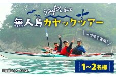 山田湾を満喫！無人島カヤックツアー1～2名様【うみと私と】三陸山田  山田町 山田湾 オランダ島 エメラルドグリーン マリンスポーツ 海 レジャー YD-845