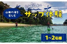 山田の海を楽しむサップ体験1～2名様【うみと私と】 三陸山田 山田町 山田湾 荒神 浦の浜 エメラルドグリーン マリンスポーツ 海 レジャー YD-846
