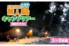 非日常を体験！1泊2日の無人島キャンプツアー1～2名様限定【うみと私と】 三陸山田 山田町 山田湾 オランダ島 エメラルドグリーン マリンスポーツ 海 レジャー YD-881