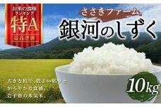 ささきファームの令和6年産 銀河のしずく 10kg【配送日指定不可】三陸山田 山田町 お米 白米 精米 農産品 農家 YD-759