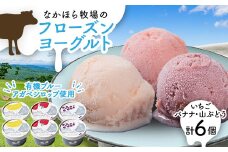 なかほら牧場のフローズンヨーグルト3種各2個　合計6個セット【1447626】