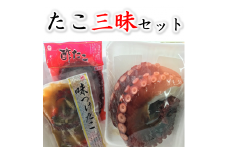 【ボリューム満点】たこ三昧セット（ゆでたこ、酢だこ、味付けタコの３種セット） タコ足 たこ刺身 たこ焼き たこめし 