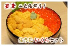※受付期間延長8/2まで※【期間限定】天然生うに180g 1本・いくら醤油漬け (鮭卵) 165g １本 ウニいくらセット  【数量100セット限定】 牛乳瓶入り ミョウバン不使用 うにいくら 雲丹 海鮮丼