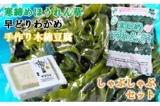 【先行予約】 【令和7年1月下旬～発送予定】 寒締めほうれん草＆早どりわかめ＆豆腐 しゃぶしゃぶセット
