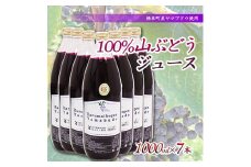 ＜軽米町産ヤマブドウ使用＞100%山ぶどうジュース　1000ml×7本【1101959】