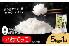米 いわてっこ 5kg《30日以内に出荷予定(土日祝除く)》 岩手県 九戸村 一等米 精米 白米 お米